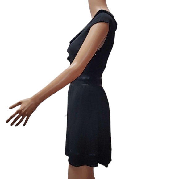 Anthropologie Elevenses Alexa Ruffle Black Romper Size 6 Small - Picture 7 of 15